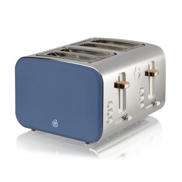 Swan 4 Slice Nordic Style Toaster ST14620BLUN (Blue)