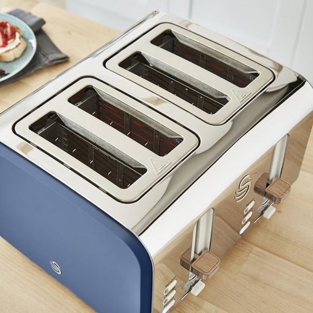 Swan 4 Slice Nordic Style Toaster ST14620BLUN (Blue)