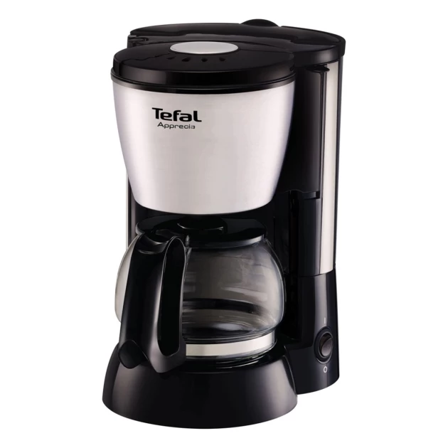 Tefal Compact Apprecia Coffee Maker - 0.6 Liters, 6-Cup, 600W, Metallic Grey (TF-CM-APR737)