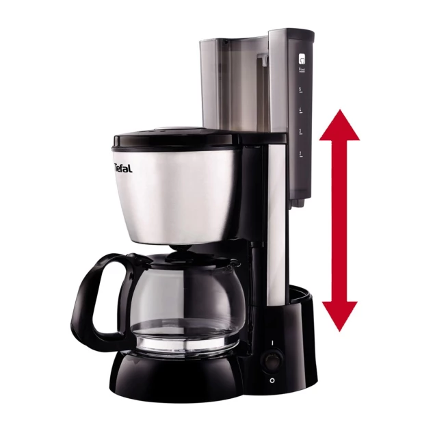 Tefal Compact Apprecia Coffee Maker - 0.6 Liters, 6-Cup, 600W, Metallic Grey (TF-CM-APR737)