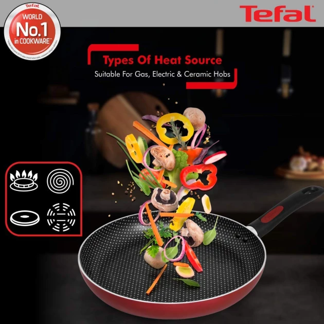 Tefal Rio Red Simply Chef Fry Pan 20cm - (TF-FP20-SCR341)