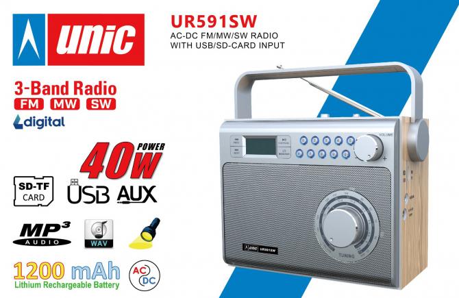 UNIC Portable Radio - 3 Band