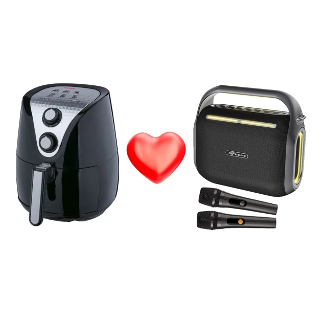 Singer Air Fryer 1500W, 3.5L, 1 Kg + HiFuture MusicBox 200 Bluetooth Speaker (Black) (Valentine-Bundle-2025-005)