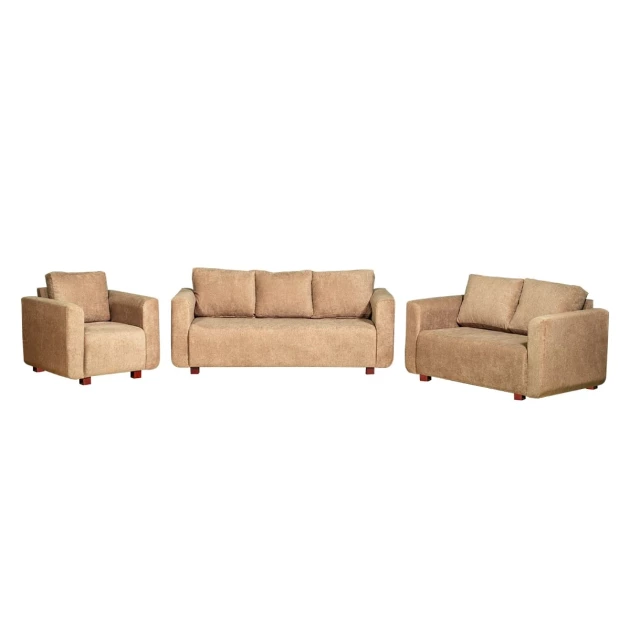 Bolton Sofa 3+2+1 - Brown Fabric (WF-BOLTON-BR-S)