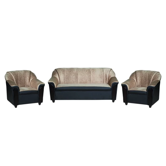 Devon Sofa 3+1+1 - Brown Fabric (WF-DEVON-311-BR-S)