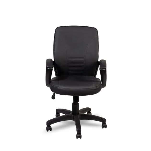 PVC Low Back Chair L021-BL-S - Black