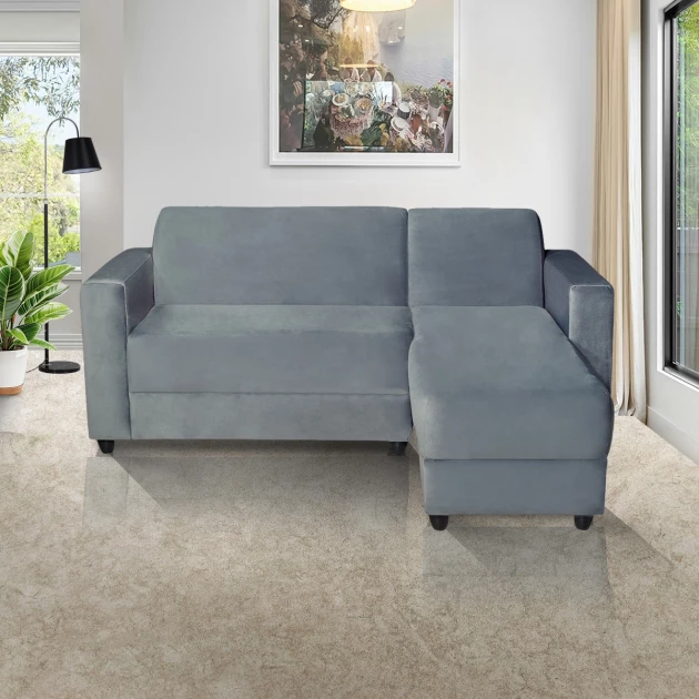 Corner Sofa - 2 Seater Chaise  (Fabric Gray) - WF-ECOM-SOFA-GR-S