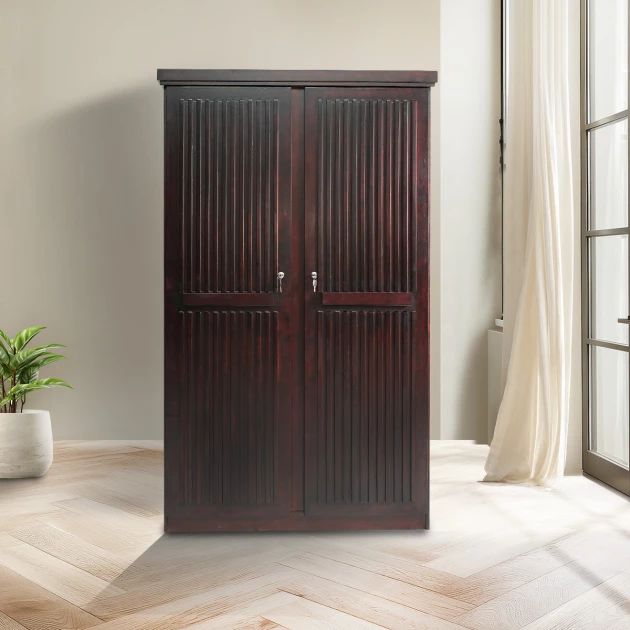 Oxford 2 Door Wardrobe - Dark Maroon (WF-OXFORD-2WD-S)