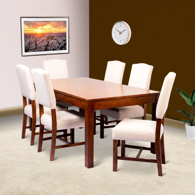 Trafalgar Dining Set - 6 Seater Table Only (Brown) - WF-TRAFALGAR-TBL-S