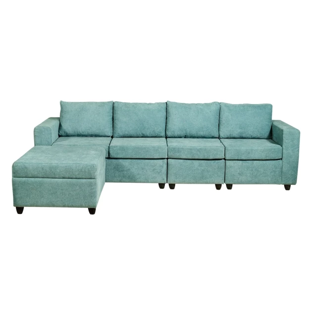 Winston Sofa - Blue Fabric (WF-WINSTON-4SC-BU-S)