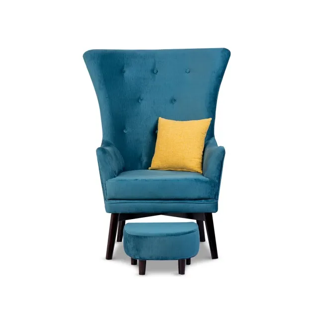 Zen High Back Wing Chair (Blue) - WF-ZEN-ACHR-BU-S