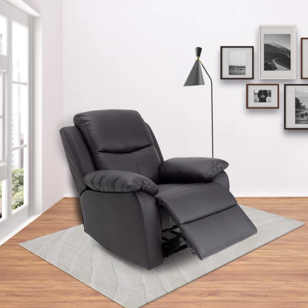 Carson Electric Recliner 1-Seater Sofa (Black) - WFI-CARSON-BL-S