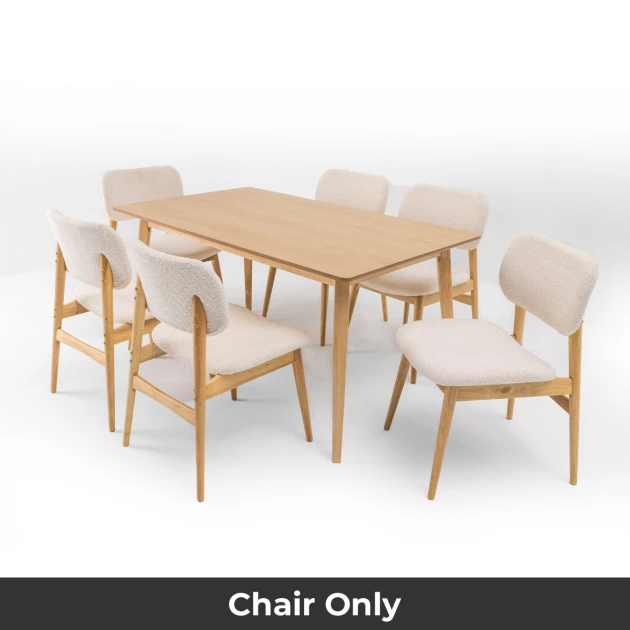 Derren Dining Chair - 6 Seater - Chair Only (Natural Oak) - WFI-DERREN-CHR-S