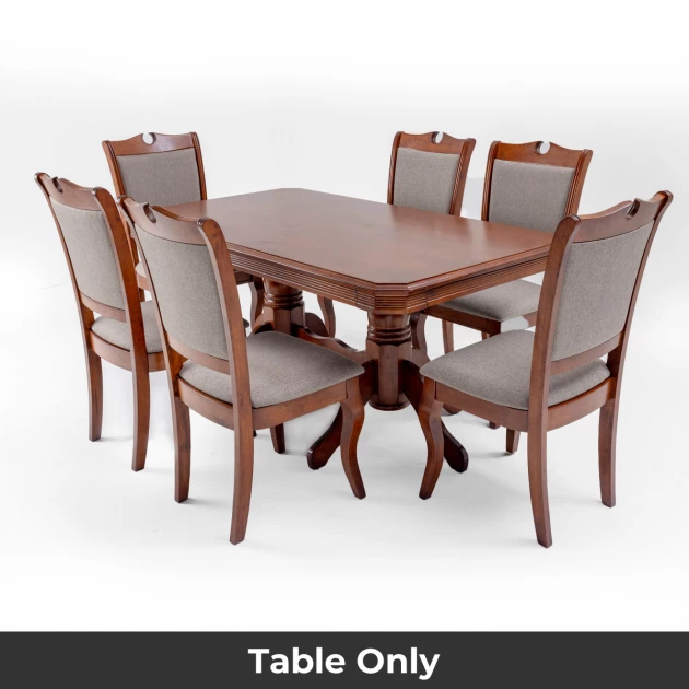 Helena Dining Table - 6 Seater - Table Only (Grape Red Cappuccino) - WFI-HELENA-TBL-S