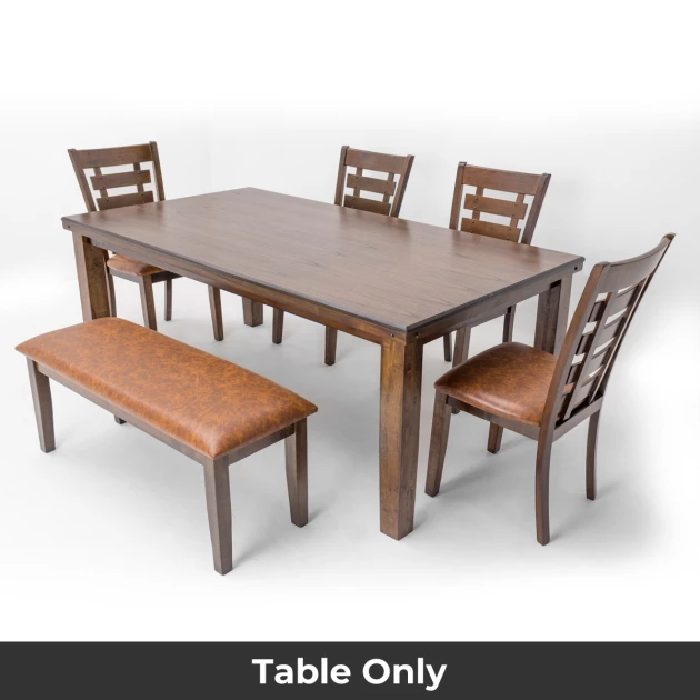 Troy Dining Table - 6 Seater - Table Only (Charcoal Mindy) - WFI-TROY-TBL-S