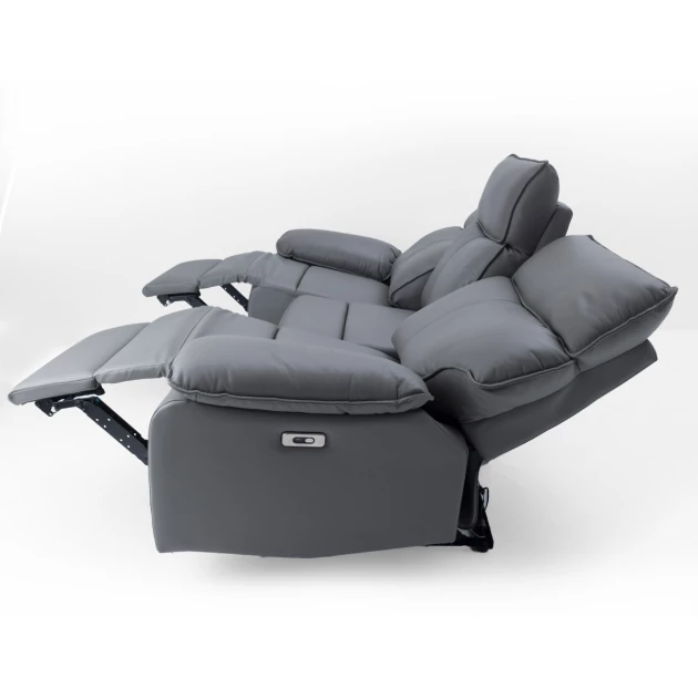 Willow Electric Recliner 3+1+1 Sofa (4ER) (Dark Grey) - WFI-WILLOW-DGR-S