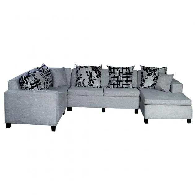Florac Sectional Sofa - Grey And Black Flocking (WFL-FLORAC-02-S)