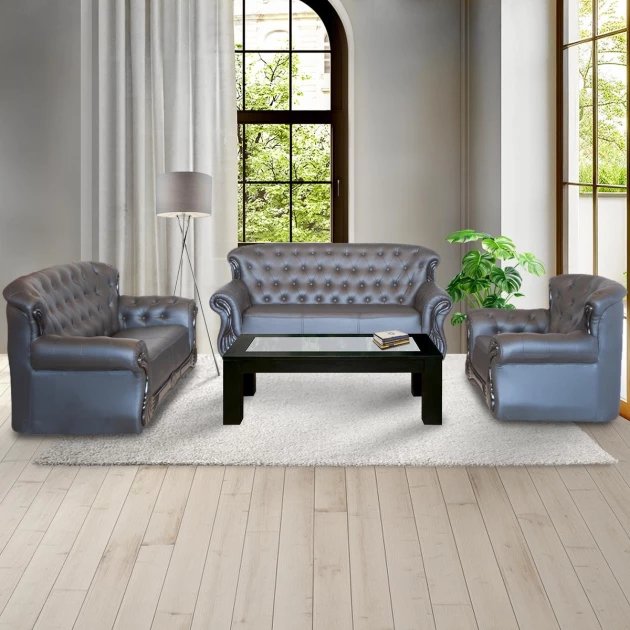 Kingston Sofa - Black Colour PVC