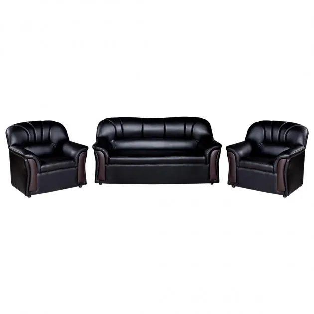 Nobel Sofa - Black PVC (WFL-NOBEL-NEW-BL-S)