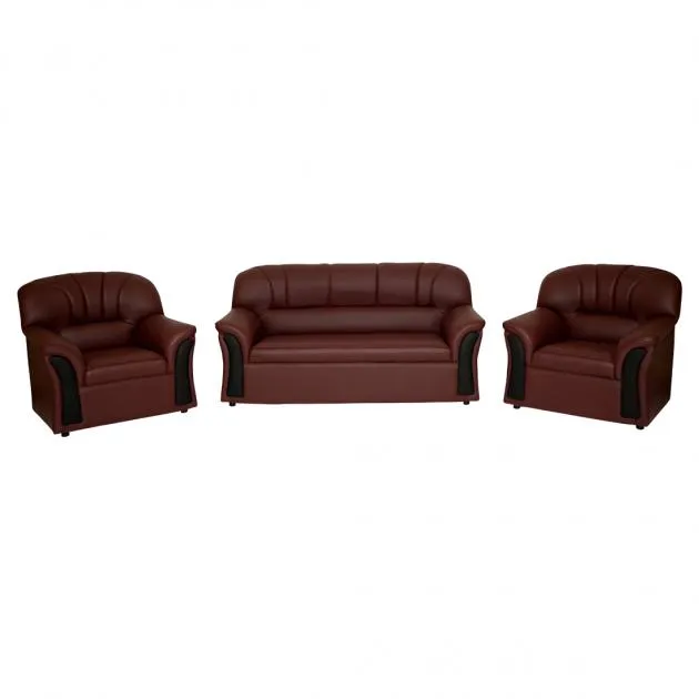 Nobel Sofa - Brown PVC (WFL-NOBEL-NEW-BR-S)