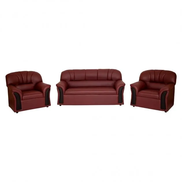 Nobel Sofa - Maroon PVC (WFL-NOBEL-NEW-MR-S)