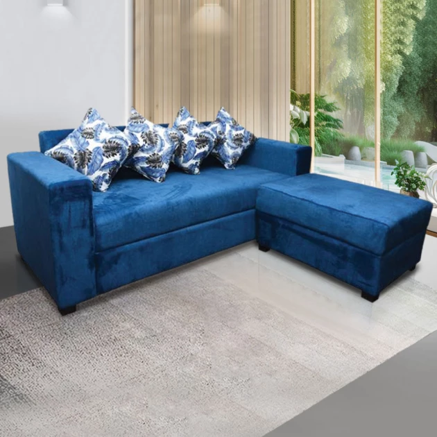 Rio L Sofa With Ottoman - RIO-02 (Blue)