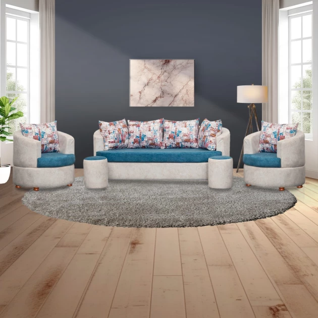 Ritz Sofa (Beige & Blue) - WFL-RITZ-01-S