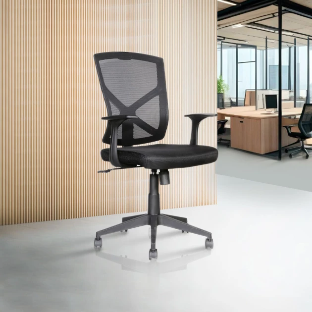 Mesh Mid Back Chair M002-BL-S - Back