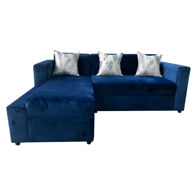 Sydney L Shape Sofa (Blue) - WFL-SYDNEY-BU-S