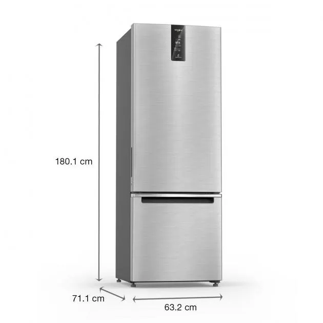 Whirlpool Refrigerator 355L, IFPRO 370 ELT Plus Bottom Mount