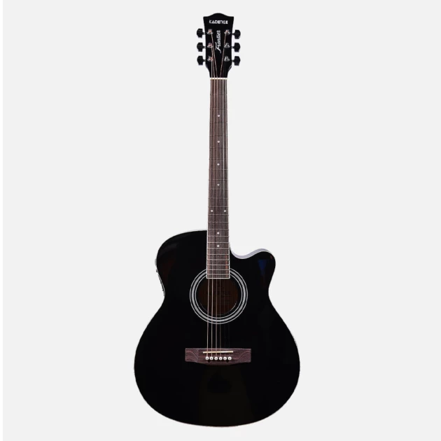 Kadence Frontier Guitar Semi Acoustic 40" EQ Guitar Black (Y-KF-BG10)