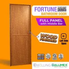 ALUMEX Fortune Bathroom Door Full Aluminium Panel With Mullion - Left Opening (ALU-FOR001WF001L)