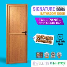 ALUMEX Signature Bathroom Door Full Aluminium Panel With Mullion - Left Opening (ALU-SIG002WF001L)