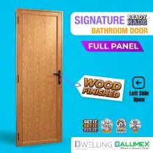 ALUMEX Signature Bathroom Door Full Aluminium Panel Without Mullion - Left Opening (ALU-SIG002WF003L)
