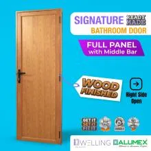 ALUMEX Signature Bathroom Door Full Aluminium Panel Without Mullion - Right Opening (ALU-SIG002WF003R)