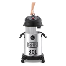 BLACK+DECKER Wet & Dry Drum Vacuum Cleaner WV1450-B5 - 30L, 1400W 