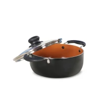 Bristo Ceramic Non-stick Casserole 20 cm With Glass Lid (BRC-CASERL20)