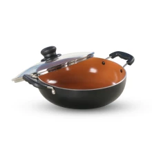 Bristo Ceramic Non-stick Cooking Pan 28 cm With Glass Lid (BRC-COOKPAN28)