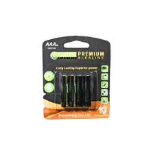 Green Premium Alkaline Battery LR3 AAA 4b - GE-GESALKBMT002