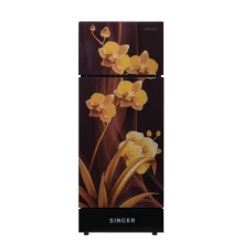 Singer Geo Refrigerator GEO-200D-TGYF - 2 Doors, 185L (Yellow Floral)