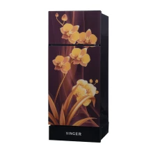 Singer Geo Refrigerator GEO-200D-TGYF - 2 Doors, 185L (Yellow Floral)