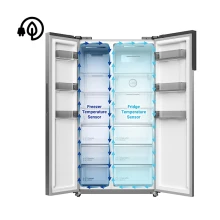 Hitachi Refrigerator 2 Door Side By Side, 525L, Metal Door (H-HRSN9552DDXKH)