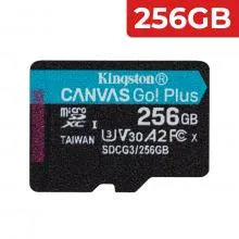 Kingston Canvas Go! Plus microSD Card 256GB Class 10, UHS-I, U3, V30, A2