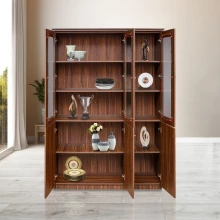 Clover Display Cabinet - Walnut Colour (LF-CLOVER-DC-WN-S)