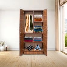 2 Door Wardrobe - Cairo Walnut Colour (LF-ECOM-2WD-CRW-S)