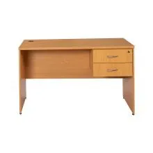 LEO Office Table 120x60x75 With Two Drawers (Beech)