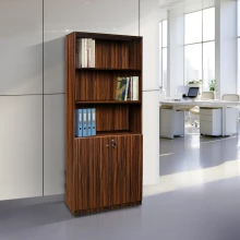 Office Half Door Book Cupboard - Walnut Color (LF-OFI-HDBC-001-WN-S)