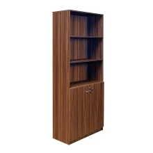 Office Half Door Book Cupboard - Walnut Color (LF-OFI-HDBC-001-WN-S)