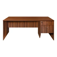 Office Writing Table With Drawer & Cupboard (6 Feet) - Walnut Color (LF-OFI-WT-006-WN-S)