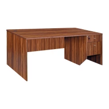 Office Writing Table With Drawer & Cupboard (6 Feet) - Walnut Color (LF-OFI-WT-006-WN-S)